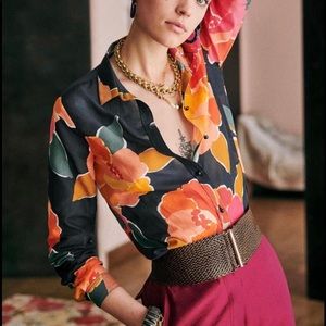 Sezane Pierro Shirt Flower Ink